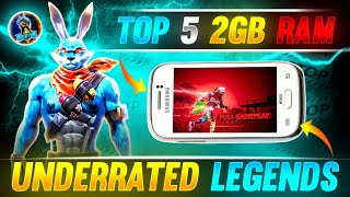 TOP 5 - 1GB 2GB 3 GB RAM UNDERRATED LEGENDS 😯 - GARENA FREE FIRE