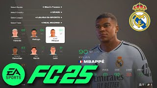 EA FC 25 Real Madrid Players Faces and Ratings - Real Madrid Squad 2025