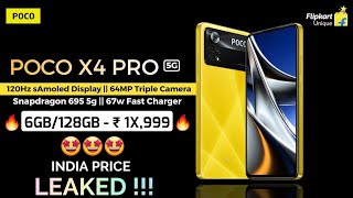 POCO X4 PRO 5G - INDIA PRICE LEAKED || FULL SPECIFICATION,PRICE & INDIA LAUNCH DATE