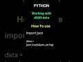 Python - Working With JSON data #python, #programming, #coding, #shorts, #trending, #fyp