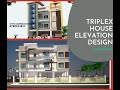 3 floor building design  triple story house design  g+ 2 building elevation  latest 2020