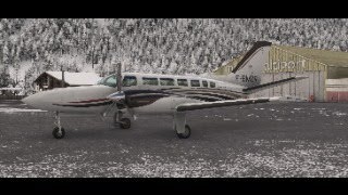 TEST Cessna 404 LFHM Mevege to LSZB Bern-Belp