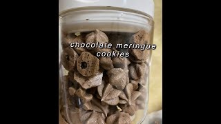 Chocolate meringue cookies, Ice cream cookies/ very easy recepi