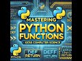 Mastering Functions and Procedures Python Programming |   A level Computer Science