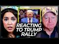 AOC & Tim Walz Watch Trump’s Rally & Their Outrage Is So Fake