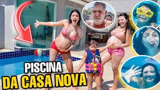 USANDO NOSSA PISCINA PELA PRIMEIRA VEZ!!! *OLHA ISSO* 😱🌞🔥