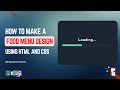 Progress Bar Loading Animation Using Only HTML and CSS