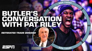 Jimmy Butler REITERATED trade demand to Pat Riley's face - Shams Charania | NBA Today