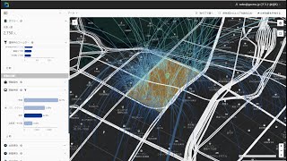 GEOTRA Acitvity Data　デモ動画 (丸の内エリアの人流分析）