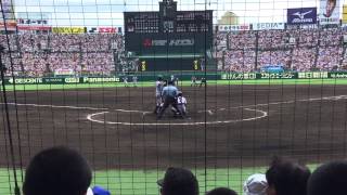 2015 8 13 甲子園 5回裏 九州国際大付属 犠飛と山本の3HR