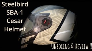 Steelbird SBA-1 Cesar Full Face Helmet | Unboxing and Review || Lightweight Helmet For City Riding