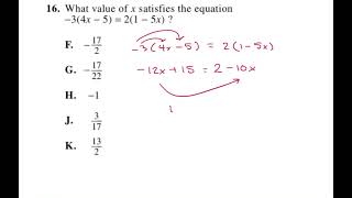 ACT MATH Question of the Day: 16