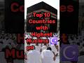 Top 10 Countries with Highest Muslim population 🔥😱 #comparison #viral #shorts #top10