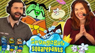 We Watched SPONGEBOB SEASON 4 EPISODE 11 & 12 For the FIRST TIME!! KARATE ISLAND & ALL THAT GLITTERS