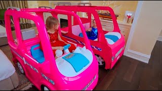 バスに乗っておでかけ♬ 🚌 - バスの歌 | 運転手さんごっこ | はたらく車 | 童謡と子供の歌 Five Kids