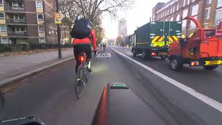 London cycling - clapham south to canary wharf 2024 11 28