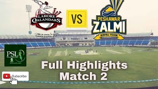 Full Highlights   Lahore Qalandars vs Peshawar Zalmi   HBL PSL 2021   Match 2