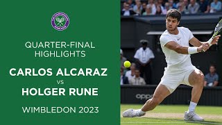 Carlos Alcaraz vs Holger Rune: Quarter-Finals Highlights