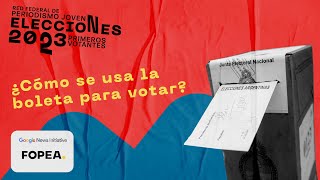 Voto joven: cómo se usa la boleta para votar en Argentina