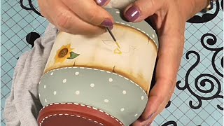 HOW TO PAINT COUNTRY STYLE GLASS JARS