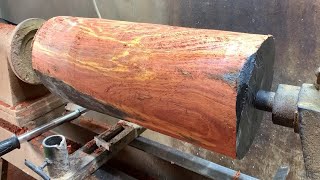 @Woodworking NDT  Turn a piece of redwood into an exquisite masterpiece  Woodworking skills