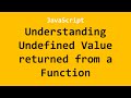 Understanding Undefined Value returned from a Function JavaScript Example No. 2