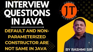 The Shocking Truth About Default vs Non-Parameterized Constructors in Java | Java Interview Question