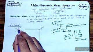 Solar photovoltaic Power Plant.  (Power plant Engineering)