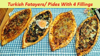 Famous Turkish Fatayer Pide In 4 Ways Recipe | Turkish Pizza Patali Baked I Pizza Recipe |