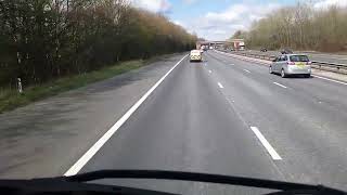 How NOT to get on the motorway by cutting infront of a truck.