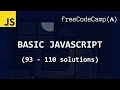 freeCodeCamp solutions - Basic JavaScript (93 - 110)