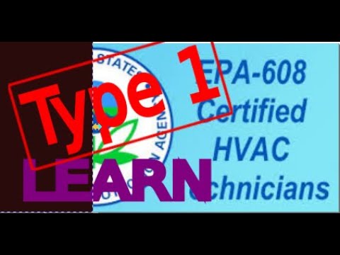 EPA 608 Technician Certification Study Guide: Type I - YouTube