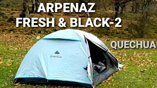 SET UP CAMPING TENT / DECATHLON FRESH AND BLACK QUECHUA 2 PERSON ARPENAZ TENT