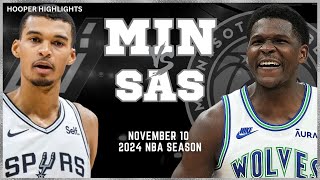 San Antonio Spurs vs Minnesota Timberwolves Full Game Highlights | Nov 10 | 2024 NBA Season