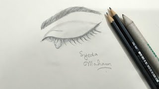 How to draw a tearful eye - step by step || Artistry skills
