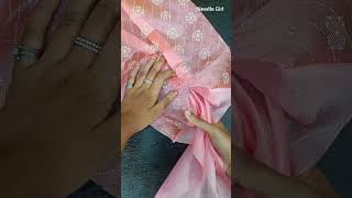 How to Design Bow Sleeves on Lining Suit 🎀| Bow Sleeves Design | Needle Girl #shorts #youtubeshorts