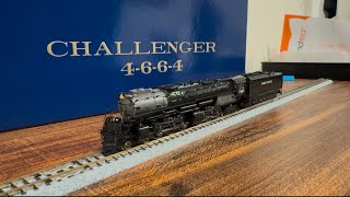 Athearn N Scale Union Pacific Challenger Unboxing and Running Session | 100th Video!