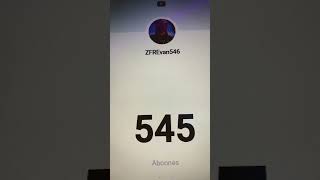 Merci Les gars pour les 545 abonnés