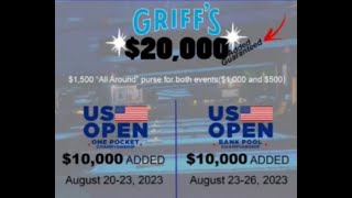 2023 Ronnie Wiseman vs Ernie Antonini US Open One Pocket Qualifier at Griff's Billiards Las Vegas