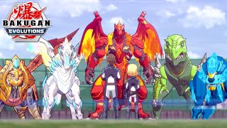 Elemental Brawlers vs Awesome Brawlers - 6 vs 6 Bakugan: Evolutions Battle (Evolutions Episode 1)