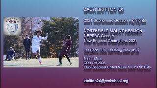 Zach Britton '24 NMH Sophomore Soccer Season Highlights 2021