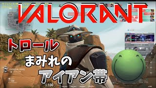 【VALORANT】トロールまみれでまともな試合にならないアイアン帯【はりーシ 切り抜き】2022/12/14