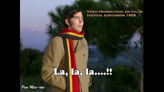 Joan Manuel Serrat - La,la,la - Vídeo promocional en color festival Eurovisión 1968 rtve.