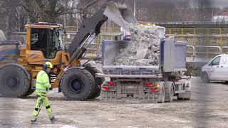 4K /Volvo team vid bygget i Visby 24 Feb 2025