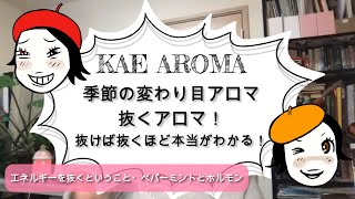 香衣のアロマとエネルギーの話『季節の変わり目、アロマと体の付き合い方＆抜くアロマ・ペパーミントでエネルギーデトックス』