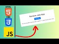How to Create a Fun Random Joke App with HTML, CSS, and JavaScript