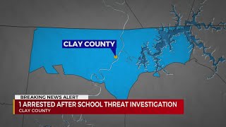 1 arrested after school threat investigation in Clay Co.