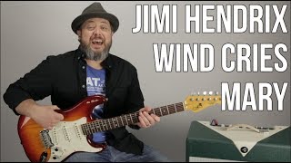 Jimi Hendrix Wind Cries Mary Electric Guitar Lesson + Tutorial