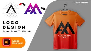 How To Design Modern Monogram Logo | Adobe Illustrator Tutorial CC