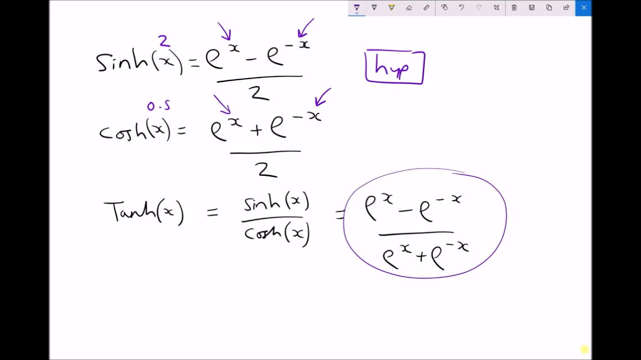 How To Solve Hyperbolic Function Equations - YouTube